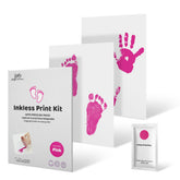 2er Pack Tintenfreies Baby Hand- und Fußabdruck-Set – Rosa Druckfarbe | Neugeborenen-Andenken & Babyparty-Geschenk