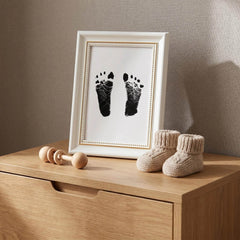 3 Pack Inkless Baby Hand & Footprint Kit with Silver Display Frame | Newborn Keepsake & Baby Shower Gift