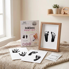 3er-Set tintenfreies Baby-Hand- und Fußabdruck-Set mit Bilderrahmen | Neugeborenen-Andenken & Babyparty-Geschenk