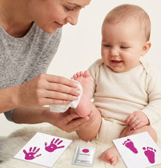 2 Pack Inkless Baby Hand & Footprint Kit – Pink Print Color | Newborn Keepsake & Baby Shower Gift