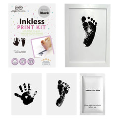 3 Pack Inkless Baby Hand & Footprint Kit with Minimalist White Display Frame | Newborn Keepsake & Baby Shower Gift