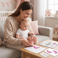 2 Pack Inkless Baby Hand & Footprint Kit – Pink Print Color | Newborn Keepsake & Baby Shower Gift