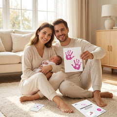 2 Pack Inkless Baby Hand & Footprint Kit – Pink Print Color | Newborn Keepsake & Baby Shower Gift