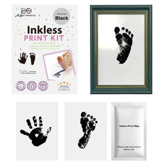 3 Pack Inkless Baby Hand & Footprint Kit with Decorative Display Frame | Newborn Keepsake & Baby Shower Gift