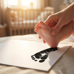 Inkless Baby Hand & Footprint Kit | Milestone Cards, Keepsake & Photography Props Baby Shower Gift Set (7 Pack)
