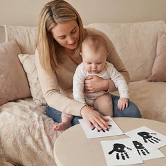 Inkless Baby Hand & Footprint Kit | Milestone Cards, Keepsake & Photography Props Baby Shower Gift Set (7 Pack)