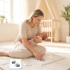 Inkless Baby Hand & Footprint Kit | Milestone Cards, Keepsake & Photography Props Baby Shower Gift Set (7 Pack)