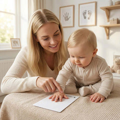 14 Pack Baby Inkless Milestone Cards Hand Casting Kit Ink Print Hand and Footprint Kit Dog or Cat Pet Paw Print Kit Baby Newborn Footprint Kit