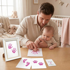 2 Pack Inkless Baby Hand & Footprint Kit – Pink Print Color | Newborn Keepsake & Baby Shower Gift