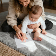 Little Lullaby Inkless Milestone Cards – 15 Pack Baby Hand & Footprint Kit