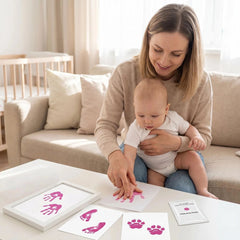 2 Pack Inkless Baby Hand & Footprint Kit – Pink Print Color | Newborn Keepsake & Baby Shower Gift