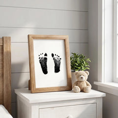 3er-Set tintenfreies Baby-Hand- und Fußabdruck-Set mit Bilderrahmen | Neugeborenen-Andenken & Babyparty-Geschenk