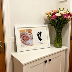3 Pack Inkless Baby Hand & Footprint Kit with Minimalist White Display Frame | Newborn Keepsake & Baby Shower Gift