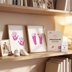 2 Pack Inkless Baby Hand & Footprint Kit – Pink Print Color | Newborn Keepsake & Baby Shower Gift