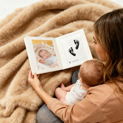 Little Lullaby Inkless Milestone Cards – 15 Pack Baby Hand & Footprint Kit