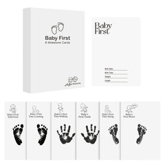 Inkless Baby Hand & Footprint Kit | Milestone Cards, Keepsake & Photography Props Baby Shower Gift Set (7 Pack)